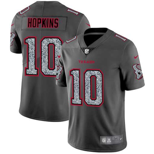 Men Houston Texans 10 Hopkins Nike Teams Gray Fashion Static Limited NFL Jerseys